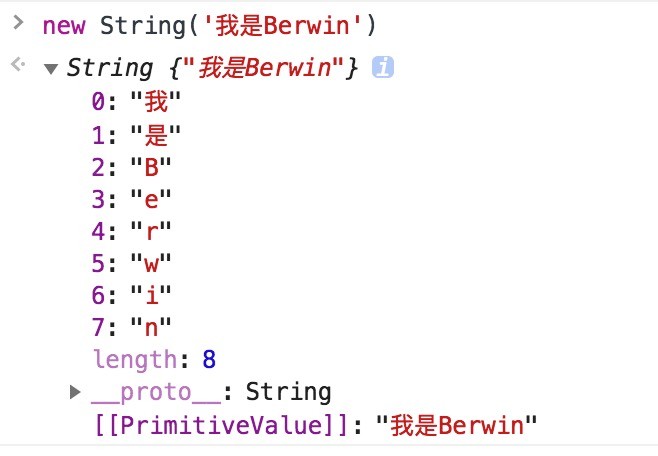 new String('我是Berwin')的演示图片