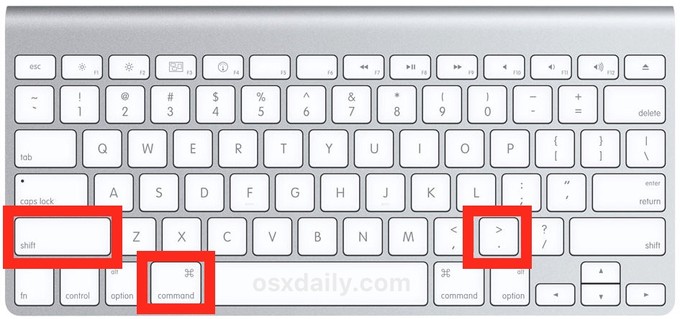 macOS中显示隐藏文件的快捷键